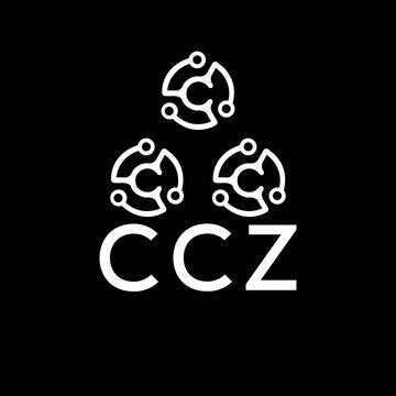 CCZ letter logo. CCZ best black background vector image. CCZ Monogram logo design for entrepreneur and business.
