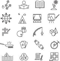 hobbies icons collection