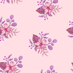 Obraz na płótnie Canvas Seamless flower repeat pattern design background. Perfect for modern wallpaper, fabric, home decor, and wrapping projects.