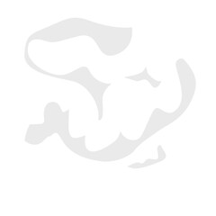 Obraz premium Cartoon Smoke Cloud Vector