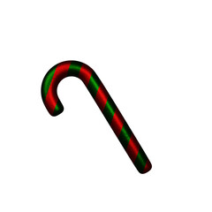 3d render christmas toy ornaments icon candy cane