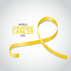 Vector illustration of Childhood Cancer Day. Ribbon.
