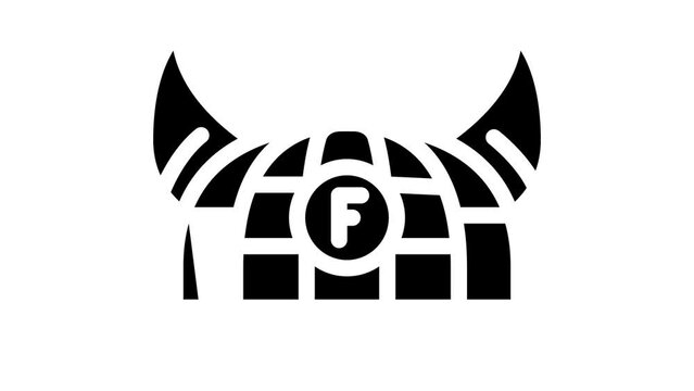 fan hat glyph icon animation