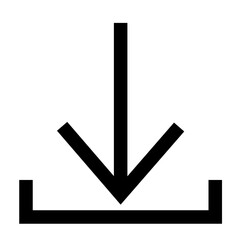 Download Icon With Slim Line Is An Arrow Down Shape Suitable For Web and application Business Articles