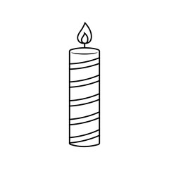 Candle icon vector. lighting illustration sign. Suppository symbol or logo.