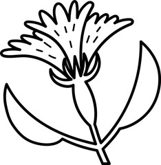 hand drawn flower.