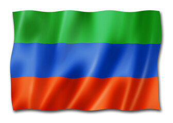 Dagestan state - Republic -  flag, Russia