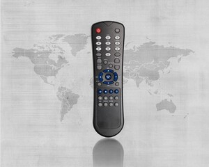 Classic black television remote controler