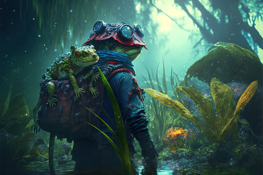 Frog Alien Stranger On The Swamp 