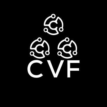 CVF letter logo. CVF best black background vector image. CVF Monogram logo design for entrepreneur and business.
