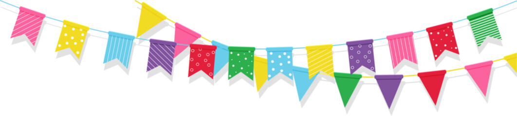colorful banner and pennant chain for celebrations