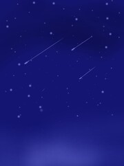 Fototapeta premium Night sky stars and meteor