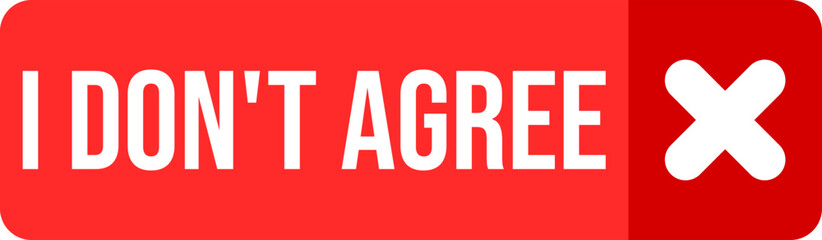 Obraz premium Decline button. Red button for refusing.