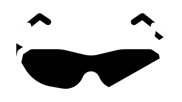 glasses accessory glyph icon animation