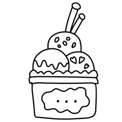 Doodle Ice Cream Vector