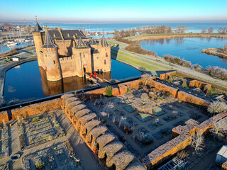 The historic castle Muiderslot in Muiden, the Netherlands