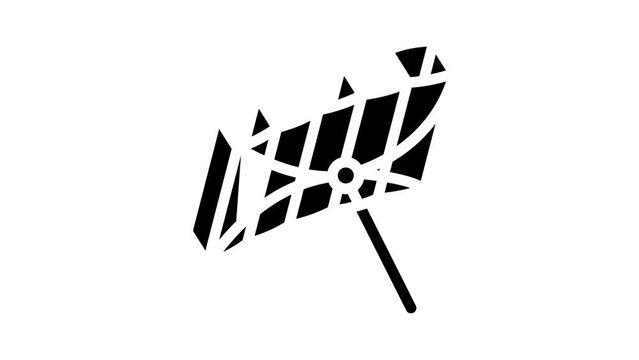 frameless kite glyph icon animation