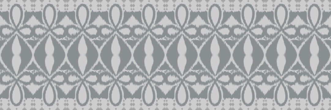 Ikat floral tribal abstract Seamless Pattern. Ethnic Geometric Ikkat Batik Digital vector textile Design for Prints Fabric saree Mughal brush symbol Swaths texture Kurti Kurtis Kurtas
