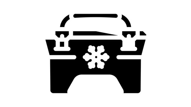 freezer bag glyph icon animation