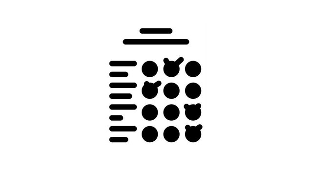 survey customer testimonial glyph icon animation