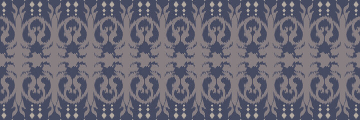 Ikat floral tribal cross Seamless Pattern. Ethnic Geometric Ikkat Batik Digital vector textile Design for Prints Fabric saree Mughal brush symbol Swaths texture Kurti Kurtis Kurtas