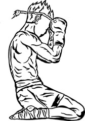 muay thai logo icon vector
