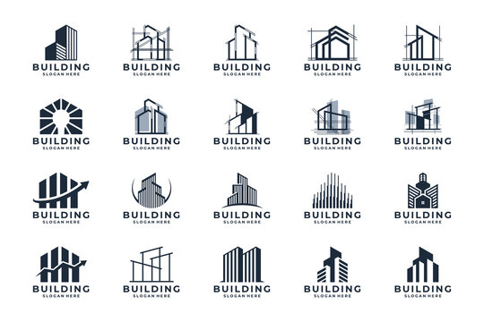 Set of building logo design inspiration.