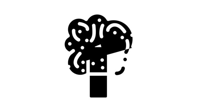 smoke bomb glyph icon animation