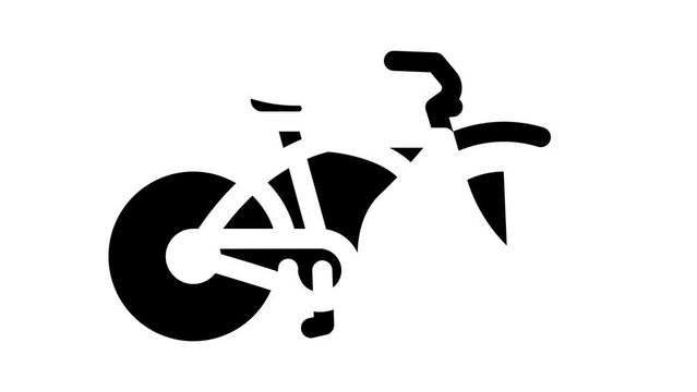 cruiser bike glyph icon animation