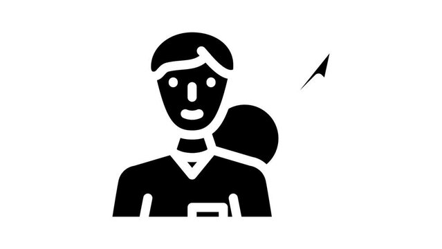 urologist doctor glyph icon animation