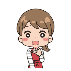 Illustration of a woman in trouble.