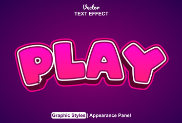 text effect play with graphic style and editable.