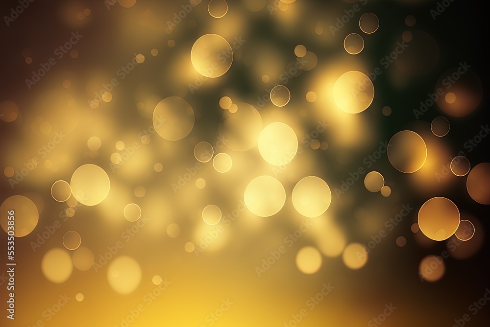 Poster beautiful yellow bokeh lights for a sophisticated backdrop generative ai