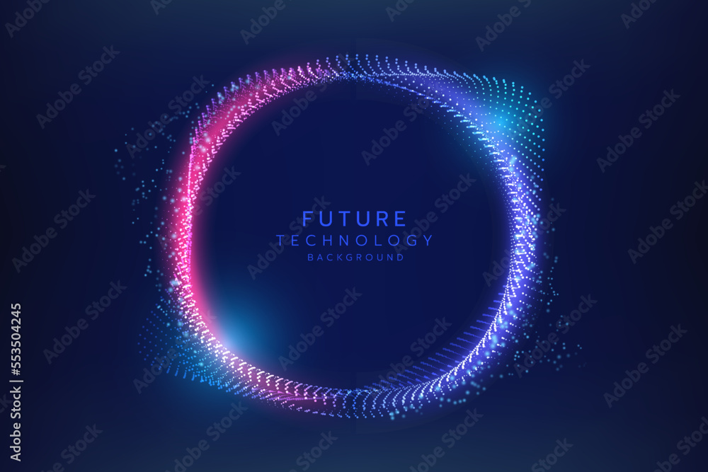 Aufkleber futuristic technology abstract background. abstract futuristic curve digital line design.modern futu