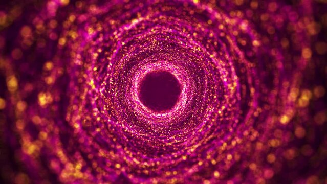 Abstract particle purple loop background