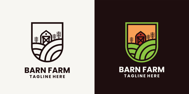barn farm luxury logo design inspirations