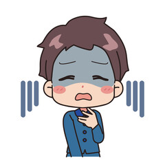 Illustration of a man with poor physical condition.