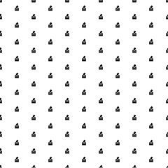 Square seamless background pattern from geometric shapes. The pattern is evenly filled with black vote symbols. Vector illustration on white background