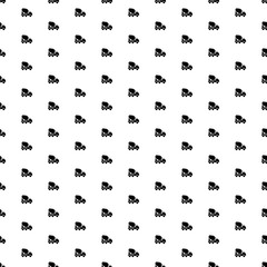 Square seamless background pattern from black concrete mixer truck symbols. The pattern is evenly filled. Vector illustration on white background