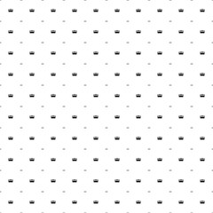 Square seamless background pattern from geometric shapes are different sizes and opacity. The pattern is evenly filled with small black cnc machine symbols. Vector illustration on white background