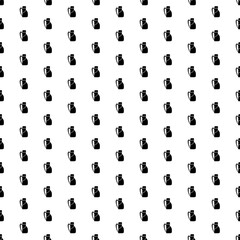 Square seamless background pattern from geometric shapes. The pattern is evenly filled with big black travel backpack symbols. Vector illustration on white background