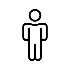 Human line icon. Personality, homo sapiens, anatomy, people, body, man, life, citizen. Science concept. Vector line icon on white background