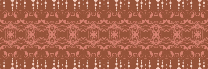 Ethnic ikat texture batik textile seamless pattern digital vector design for Print saree Kurti Borneo Fabric border brush symbols swatches party wear