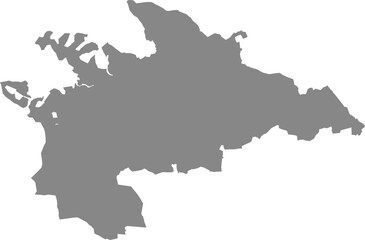Gray flat blank vector map of the German town of VILLINGEN-SCHWENNINGEN, GERMANY