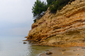 Autumn day with beautiful sea and hill views