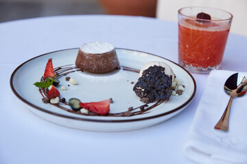 excellent food served on a white background