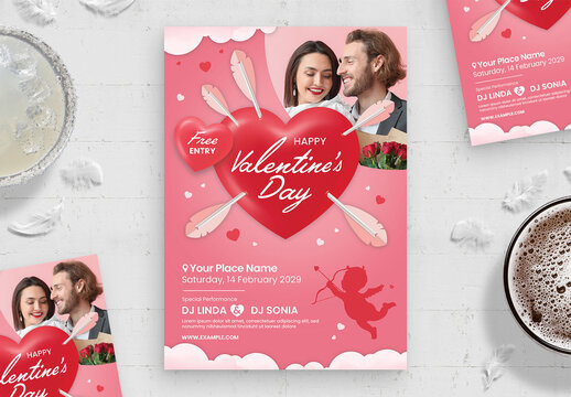 Valentine's Day Flyer Template