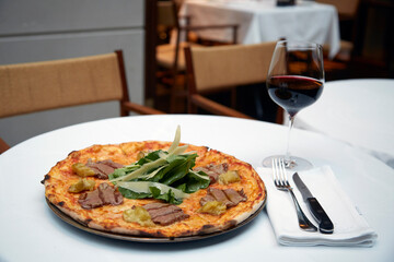 excellent food served on a white background