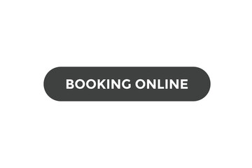 Booking online button web banner template Vector Illustration
