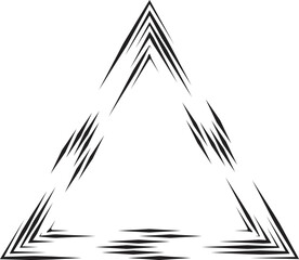 Lines in Triangle Form . Triangular Vector Illustration .Technology banner Logo . Design element . Abstract Geometric shape .